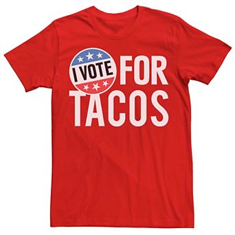 Men's I Vote For Tacos Badge Tee