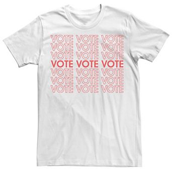 Men's Vote Vote Vote Text Stack Tee