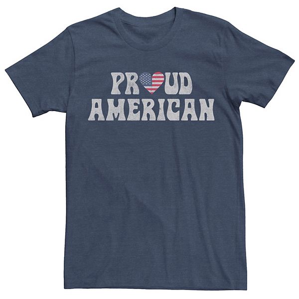 Men's Proud American Retro Typographic Tee