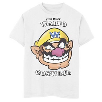 Boys 6-20 Nintendo Super Mario This Is My Wario Costume Graphic Tee