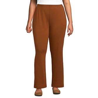 Plus Size Lands' End Sport Knit High-Waist Pull-On Pants