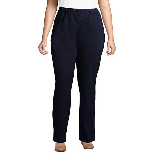 Plus Size Lands' End Sport Knit High-Waist Pull-On Pants