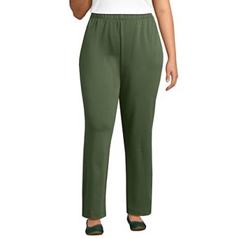 Plus Size Lands' End Sport Knit High-Waist Pull-On Pants
