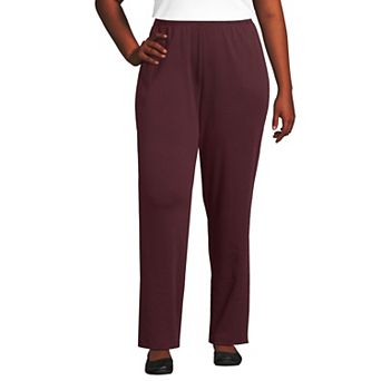 Plus Size Lands' End Sport Knit High-Waist Pull-On Pants