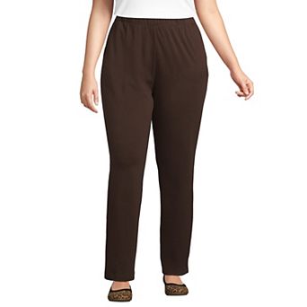 Plus Size Lands' End Sport Knit High-Waist Pull-On Pants