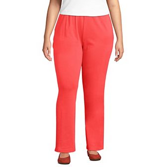 Plus Size Lands' End Sport Knit High-Waist Pull-On Pants