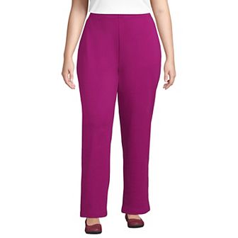Plus Size Lands' End Sport Knit High-Waist Pull-On Pants