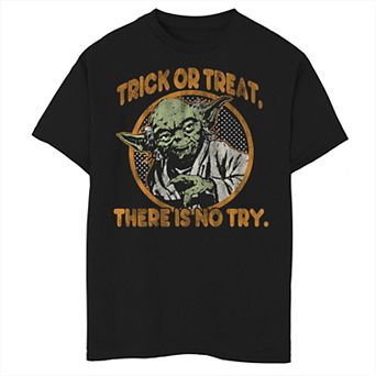 Boys 8-20 Star Wars Yoda Trick Or Treat Portrait Tee