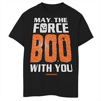 Boys 8-20 Star Wars May The Force Boo With You Tee
