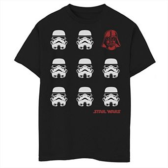 Boys 6-20 Star Wars Empire Helmet Grid Graphic Tee