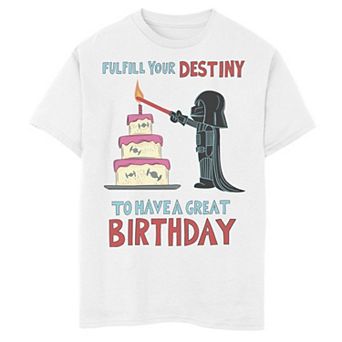 Boys 6-20 Star Wars Vader Birthday Fulfillment Graphic Tee