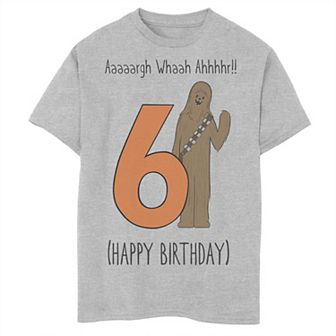Boys Star Wars Chewbacca Arrrggh Sixth Birthday Graphic Tee