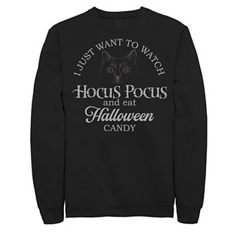 Disney's Hocus Pocus I Just Want To Watch And Eat Candy Men's Sweatshirt
