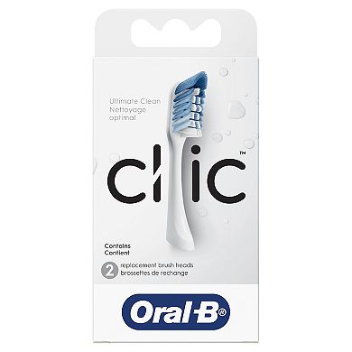 Clic by Oral-B Toothbrush Replacement Brush Heads - 2 Count
