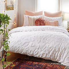 Twin Grey Peri Home Tufted Dot Stripe Comforter Set