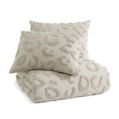 Peri Chenille Leopard Duvet Cover Set & Shams