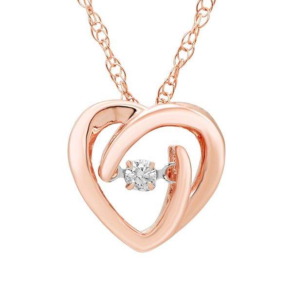 Boston Bay Diamonds Brilliance in Motion Diamond Accent Heart Pendant ...