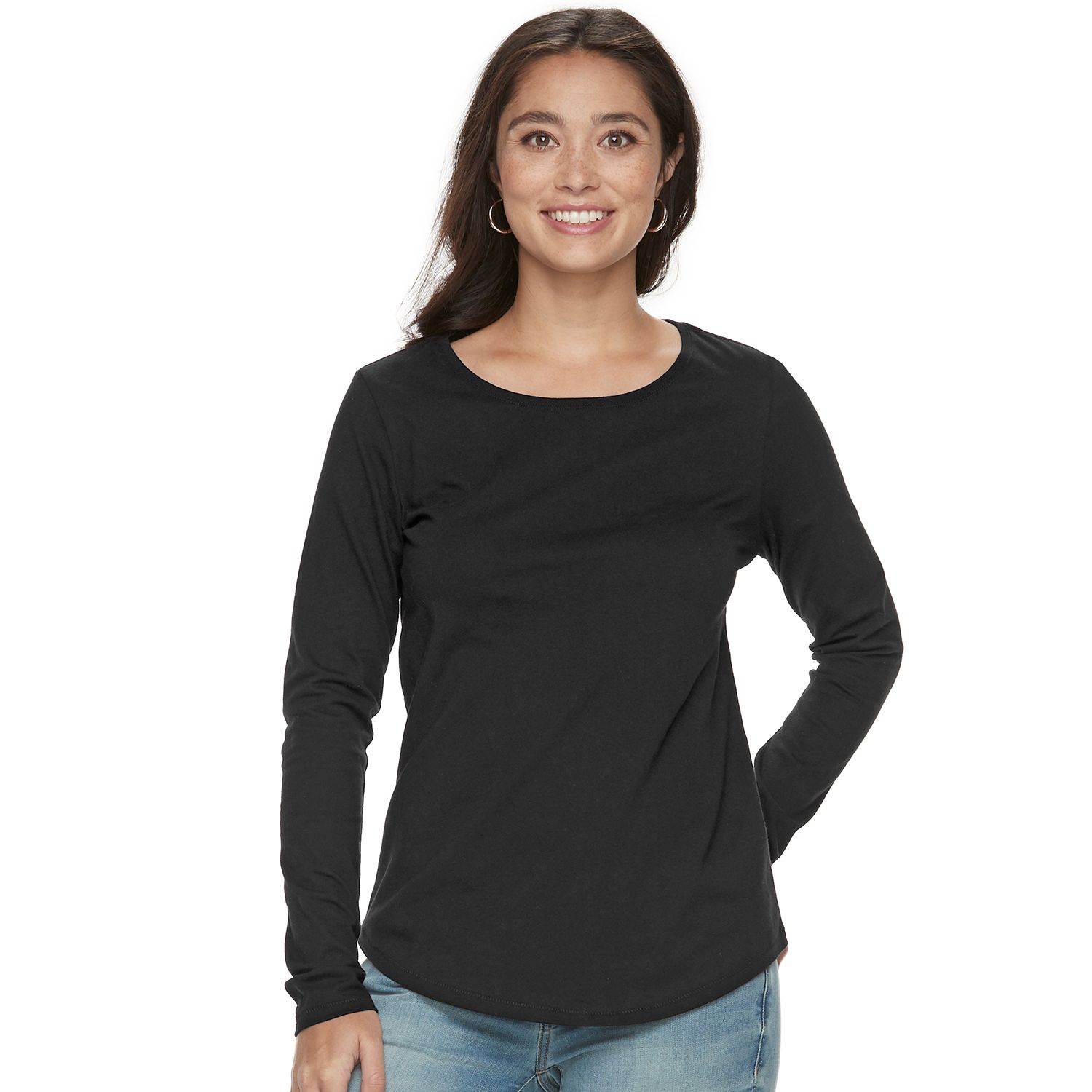 women's petite long sleeve t shirts