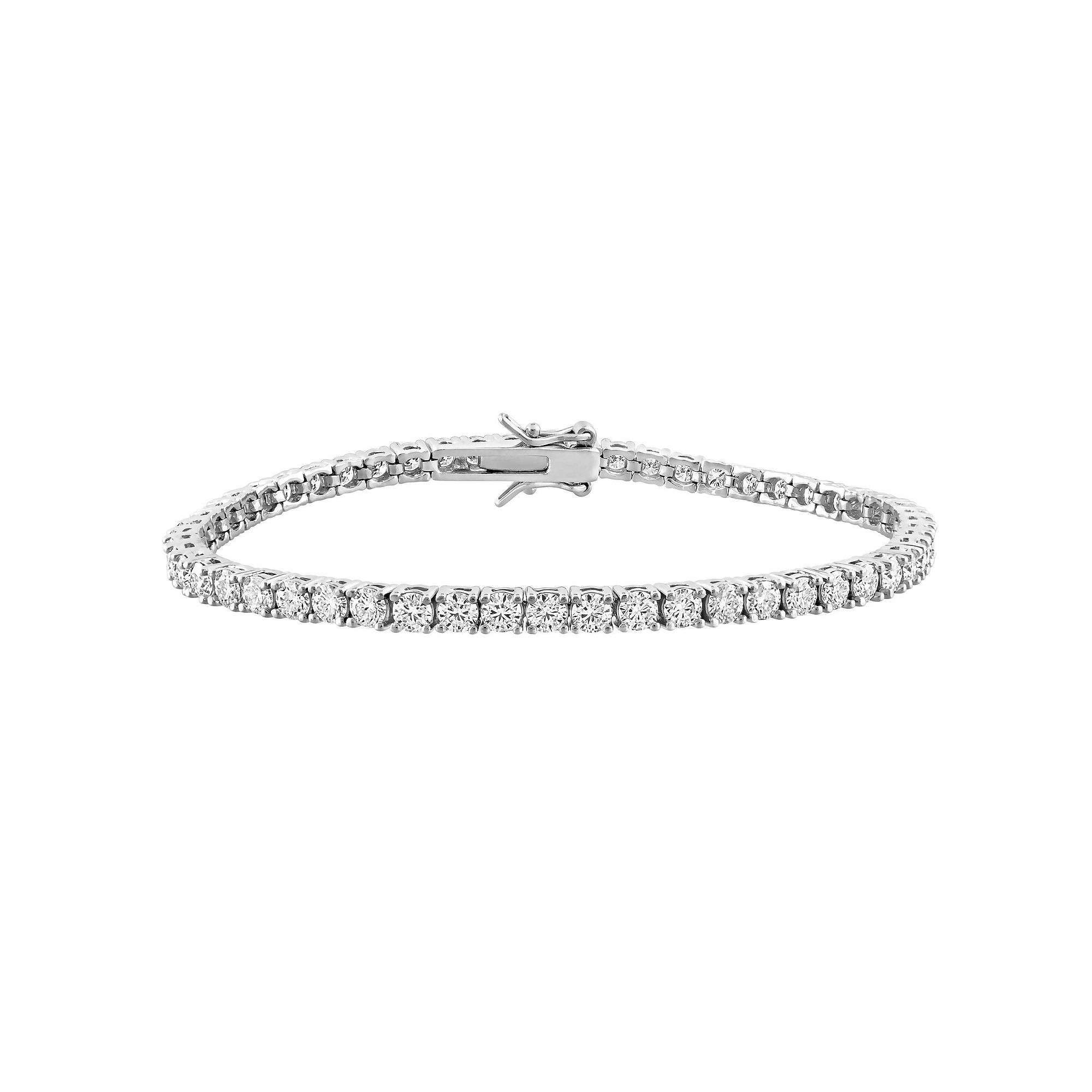 Stella Grace Sterling Silver Lab-Created Moissanite Tennis Bracelet, Women