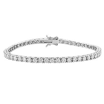 Stella Grace Sterling Silver Lab-Created Moissanite Tennis Bracelet