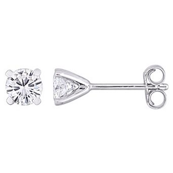 Stella Grace Sterling Silver Lab-Created Moissanite Stud Earrings