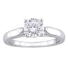 Kohl's solitaire diamond on sale rings