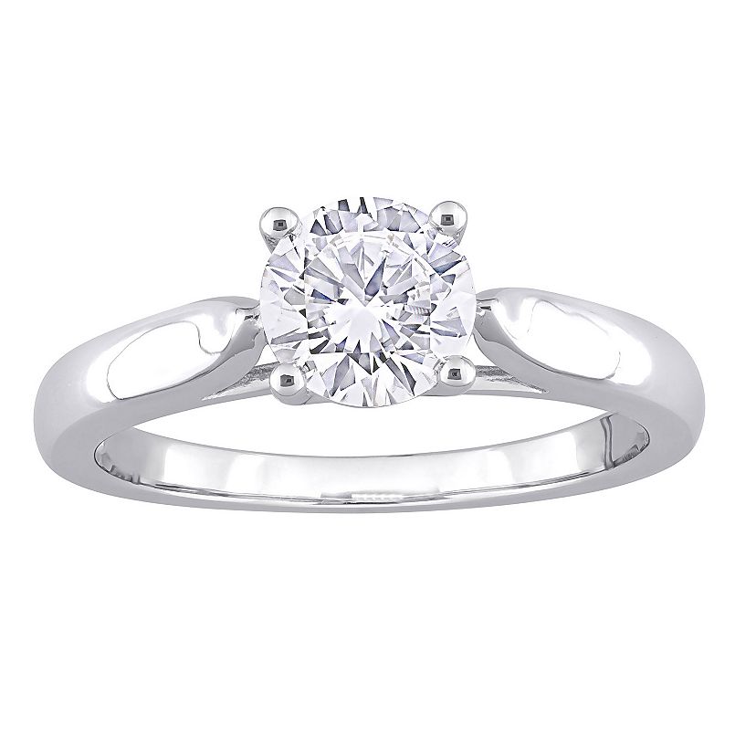 Stella Grace Sterling Silver Lab-Created Moissanite Solitaire Ring