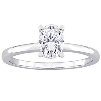 Stella Grace Sterling Silver Lab-Created Moissanite Solitaire Ring