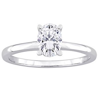 Stella Grace Sterling Silver Lab-Created Moissanite Solitaire Ring
