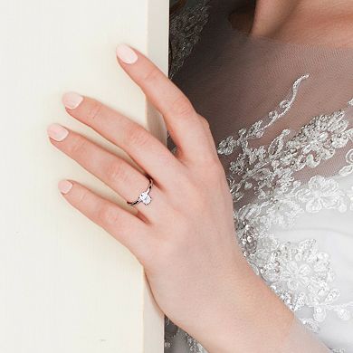 Stella Grace Sterling Silver Lab-Created Moissanite Solitaire Ring