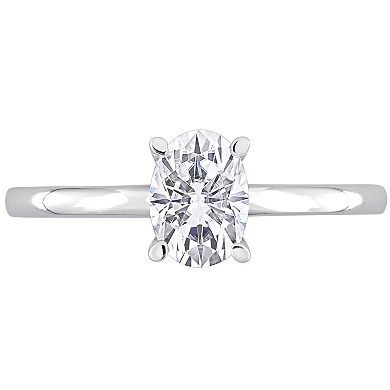 Stella Grace Sterling Silver Lab-Created Moissanite Solitaire Ring