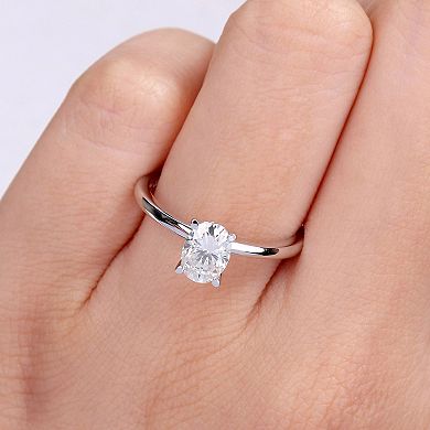 Stella Grace Sterling Silver Lab-Created Moissanite Solitaire Ring