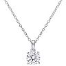 Stella Grace Sterling Silver Lab-Created Moissanite Solitaire Pendant Necklace 