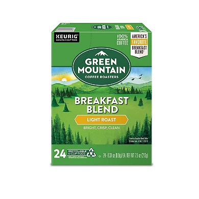 Keurig Green Mountain Coffee Breakfast Blend Light Roast Keurig® K-Cup® Pods, Medium Roast, 24 Count