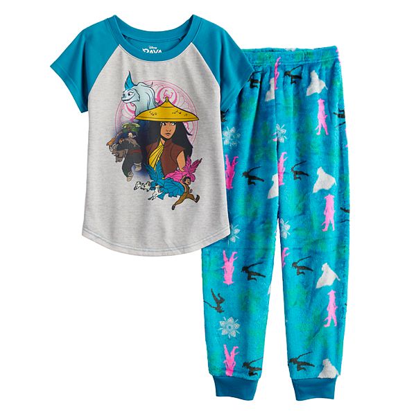 Disney s Raya The Last Dragon Girls 4 10 Top Jogger Bottoms Pajama Set