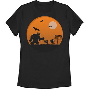 Disney / Pixar's Monsters, Inc. Juniors' Group Halloween Silhouettes Graphic Tee