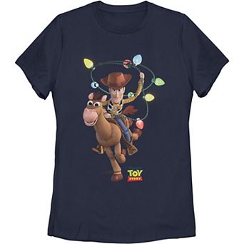Disney / Pixar's Toy Story Woddy & Bullseye Juniors' X-Mas Light Graphic Tee