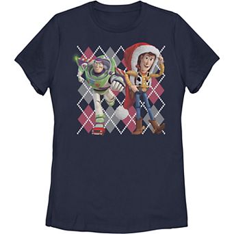 Disney / Pixar's Toy Story Woody & Buzz Lightyear Juniors' Holiday Portrait Graphic Tee