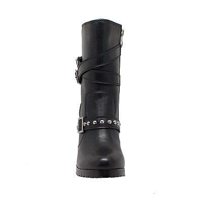Ride Tecs 8545 Women' High Heel Moto Boots