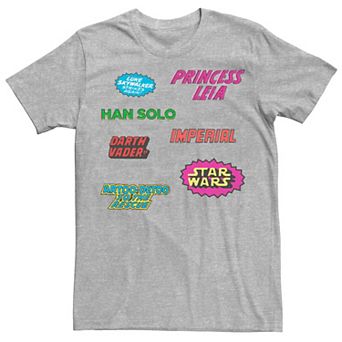 Men's Star Wars Vintage Sticker Logos Tee