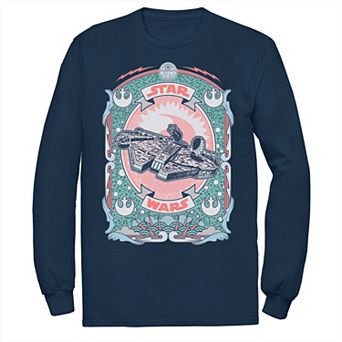 Men's Star Wars Millennium Falcon Tarot Card Tee