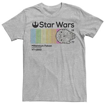 Men's Star Wars Millennium Falcon Rainbow Streaks Tee