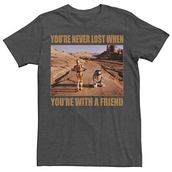 Men's Star Wars Never Lost Droid Friends Tee