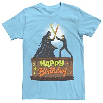 Men's Star Wars Father And Son Birthday Cake Tee