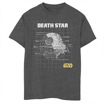 Boys 8-20 Star Wars Death Star Schematics Graphic Tee