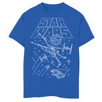 Boys 6-20 Star Wars Space Battle Line Art Tee