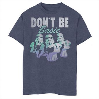 Boys 8-20 Star Wars Stormtroopers Don't Be Basic Funny Graphic Tee