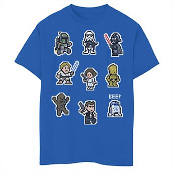 Boys 6-20 Star Wars Heroes 8-Bit Character Family Graphic Tee