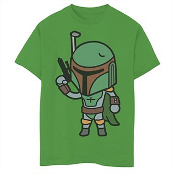 Boys 8-20 Star Wars Boba Fett Cute Cartoon Style Graphic Tee