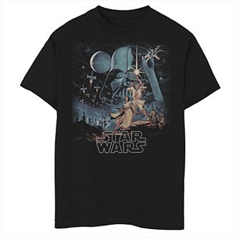 Boys 6-20 Star Wars A New Hope Faded Vintage Poster Graphic Tee